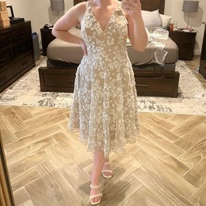 Dress the Population Elisa Embroidered Fit & Flare Midi Dress